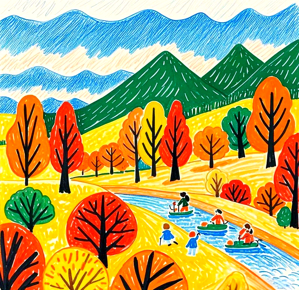 立秋后的秋日森林主题儿童画创作指南