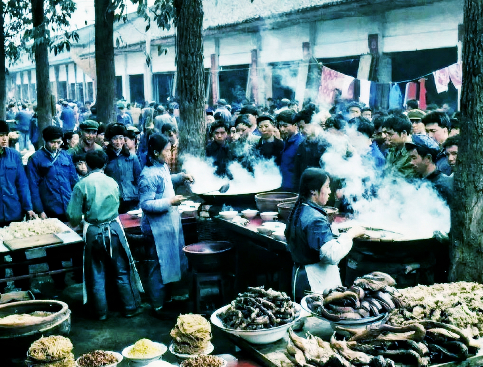 80年代赶集老照片图片