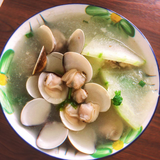 车螺冬瓜汤,越简单越鲜甜,一碗下肚很满足