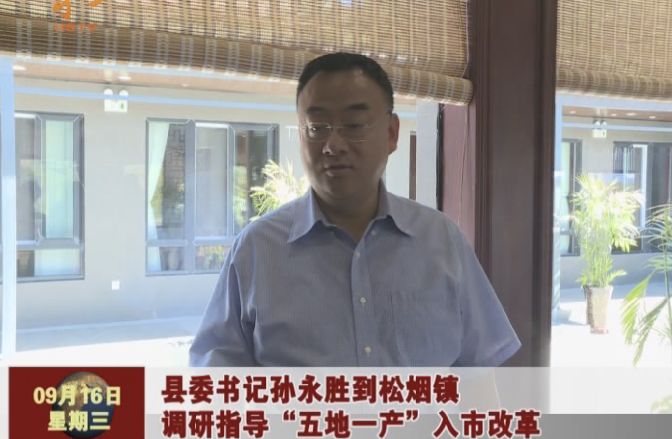 县委书记孙永胜到松烟镇调研指导"五地一产"入市改革