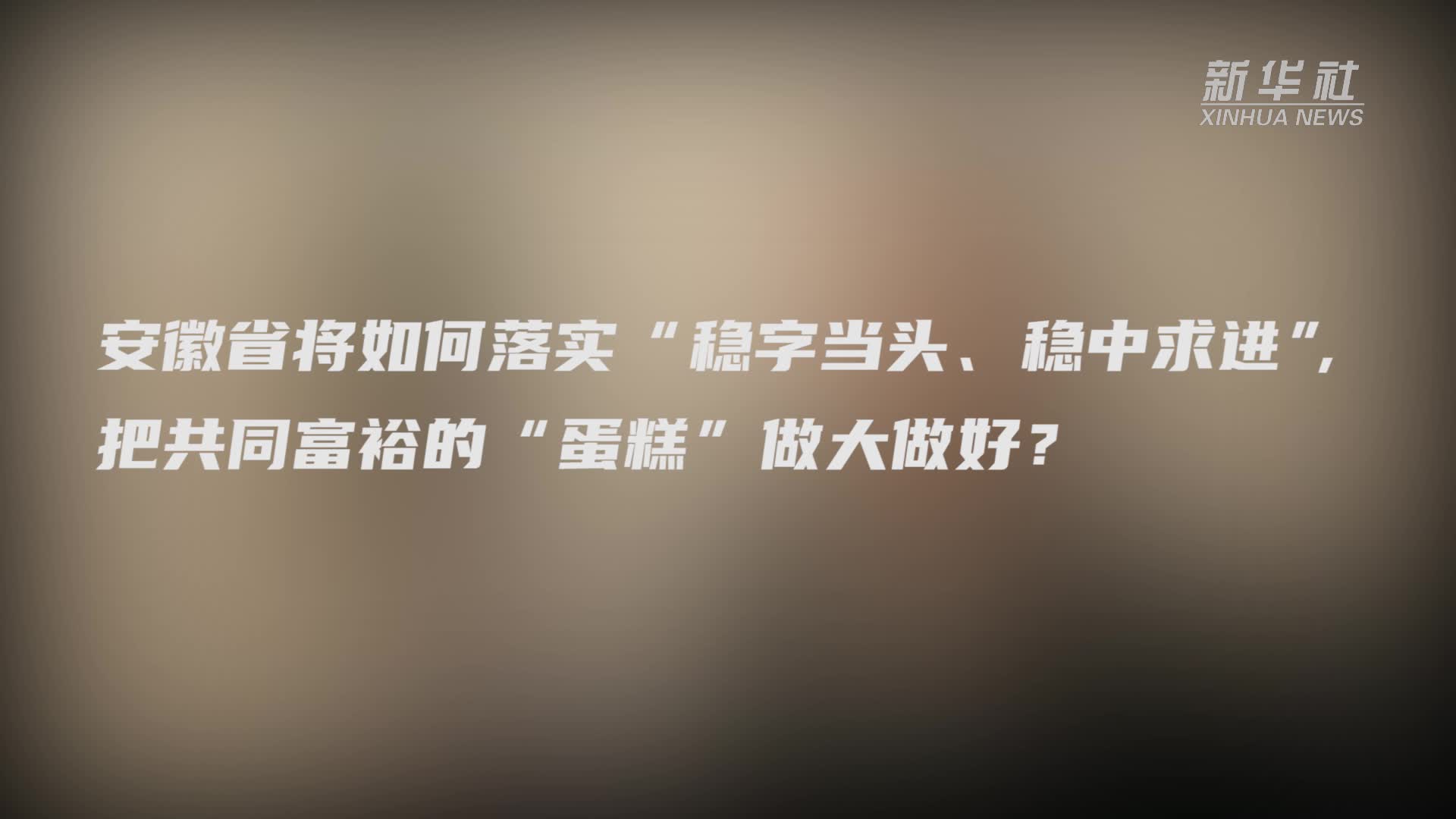 权威面对面丨稳字当头绘出皖美答卷访安徽省委书记郑栅洁