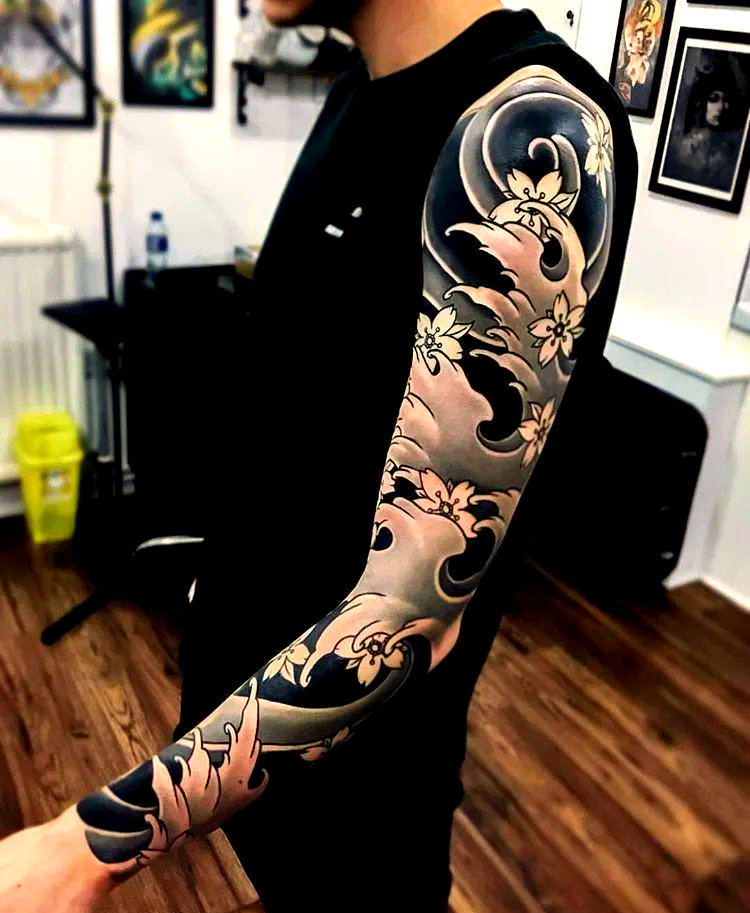 海浪纹身的四大寓意,你了解吗