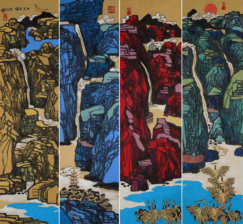 画家齐鹏作品在卢浮宫2023国际艺术联创联展中获奖并被收藏