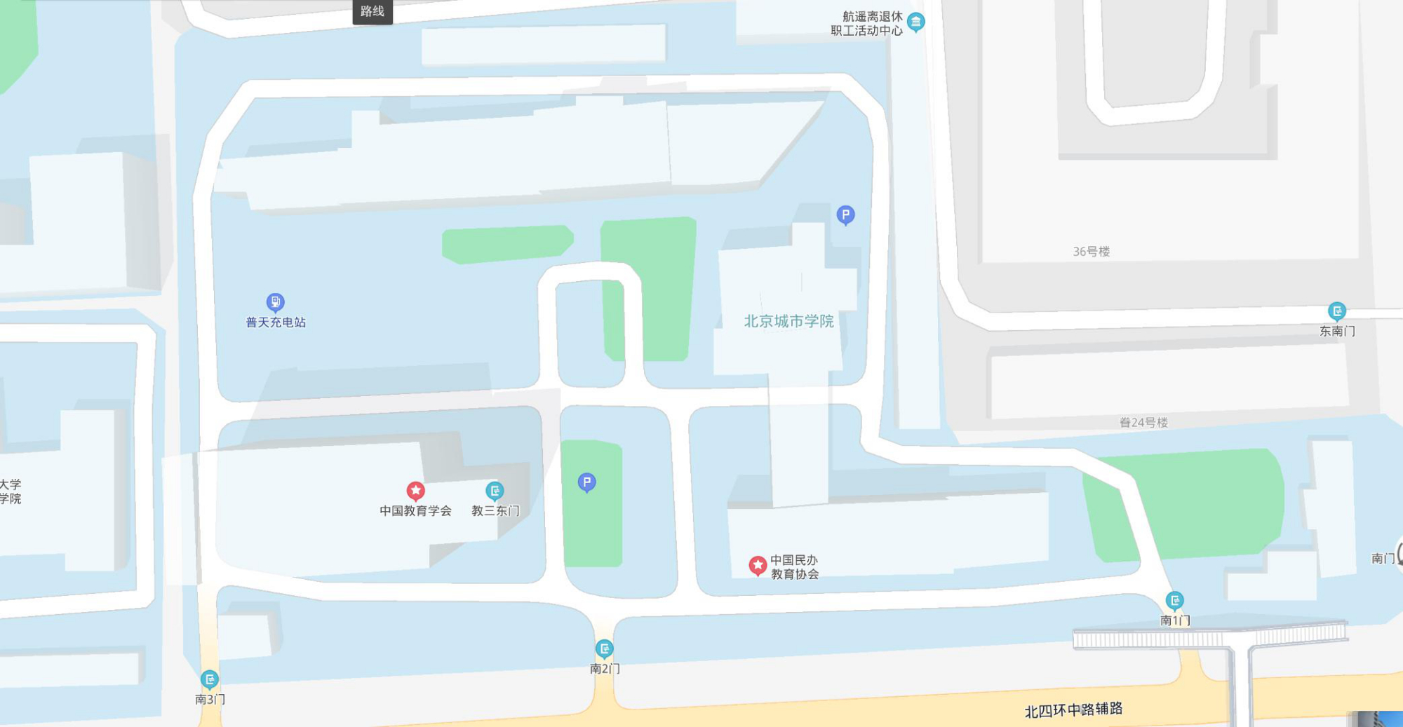 北京城市学院校园地图