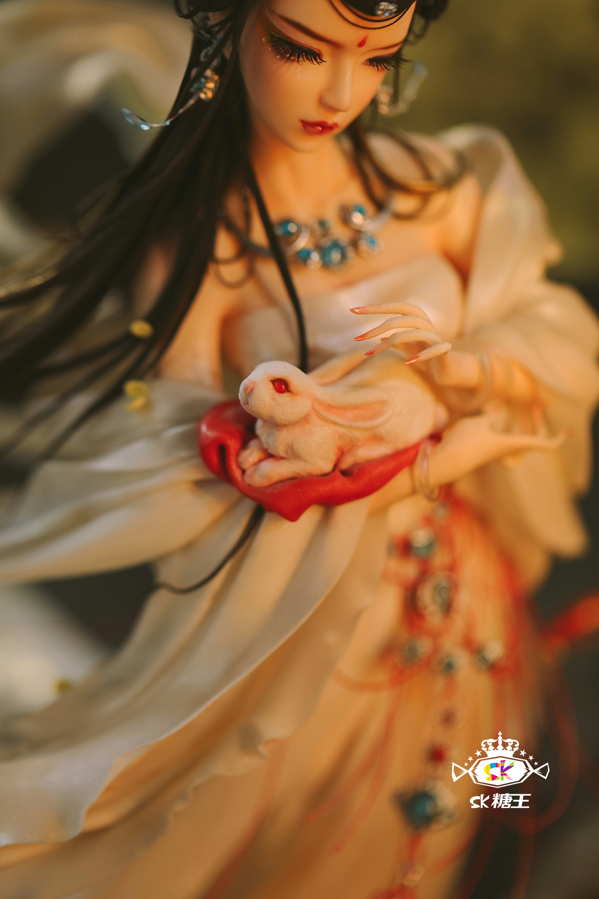 sk糖王团队|古风翻糖人偶蛋糕作品《嫦娥》