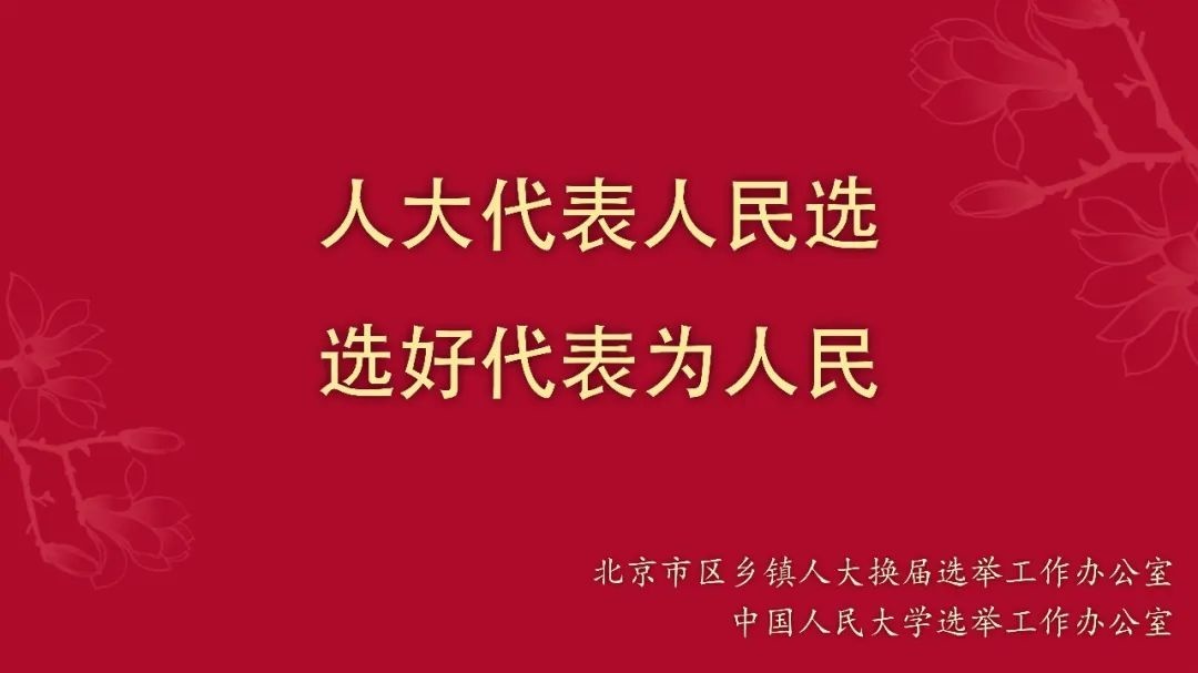 珍惜民主权利,踊跃参加区,镇人大代表换届选举