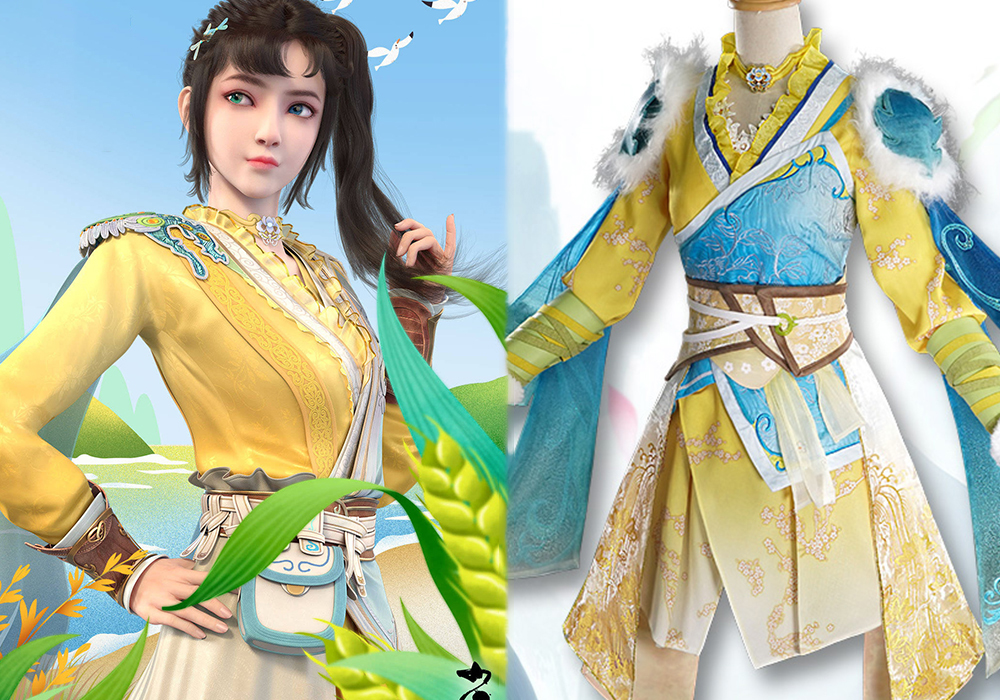 少年歌行:司空千落cos服,星纱面料超精致,绣花下摆太美了!