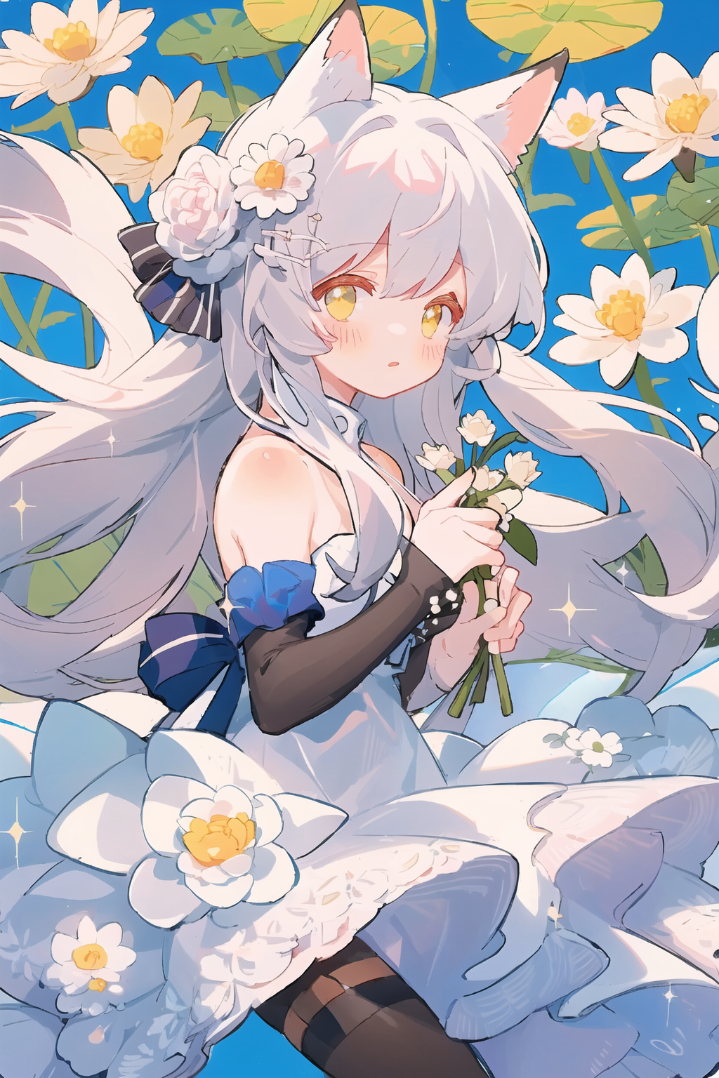 精灵般的二次元女孩:夏日莲花仙子