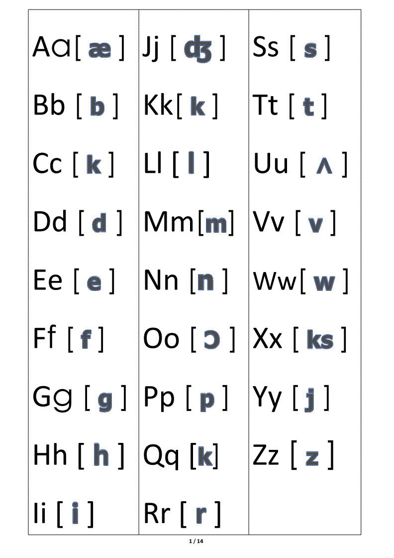 26個字母的自然拼讀音標26個字母的自然發音和字母名稱音大家好,上兩