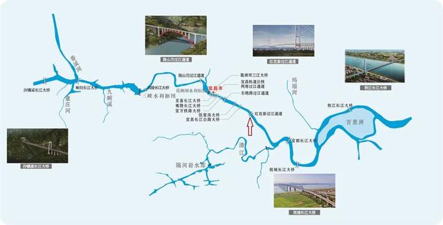 陡山沱长江大桥线路图图片