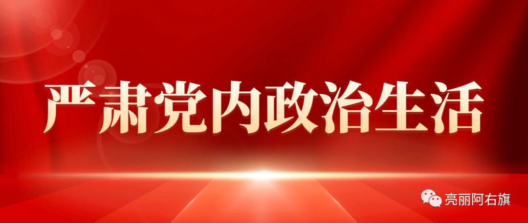 严肃党内政治生活阿右旗各苏木镇各部门扎实推进党内政治生活庸俗化