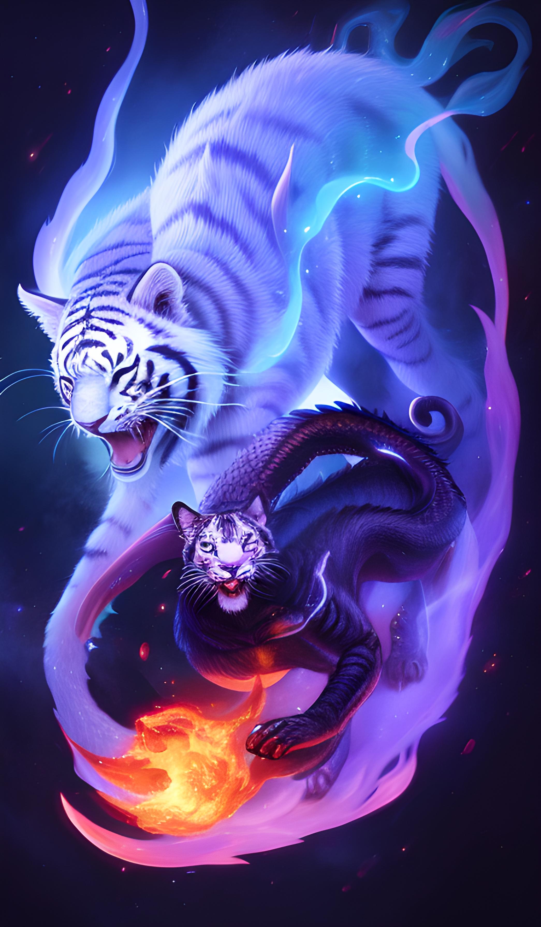 分享神兽龙虎系列手机壁纸4月11日