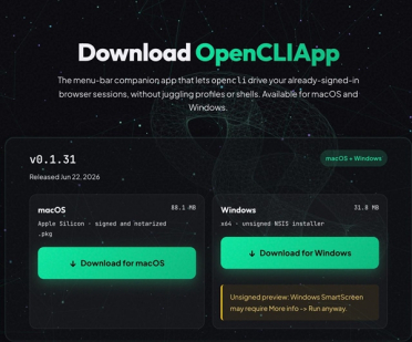 OpenCLI APP桌面版发布 简化网页自动化操作流程