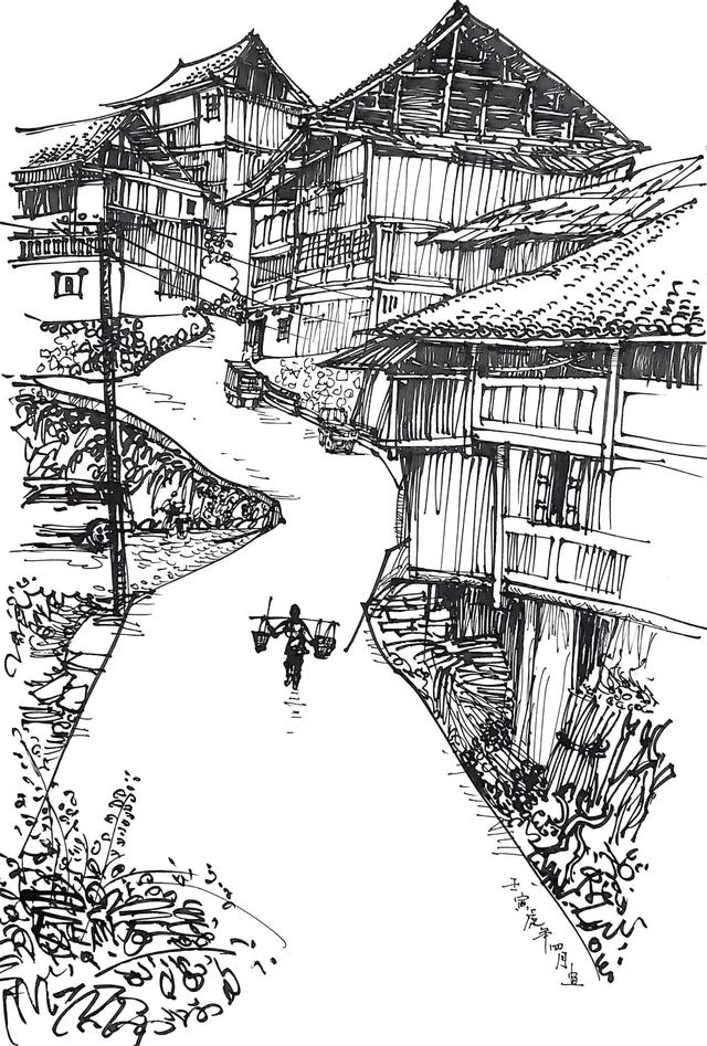 老张业余画的一些速写,给生活增加一点艺术感