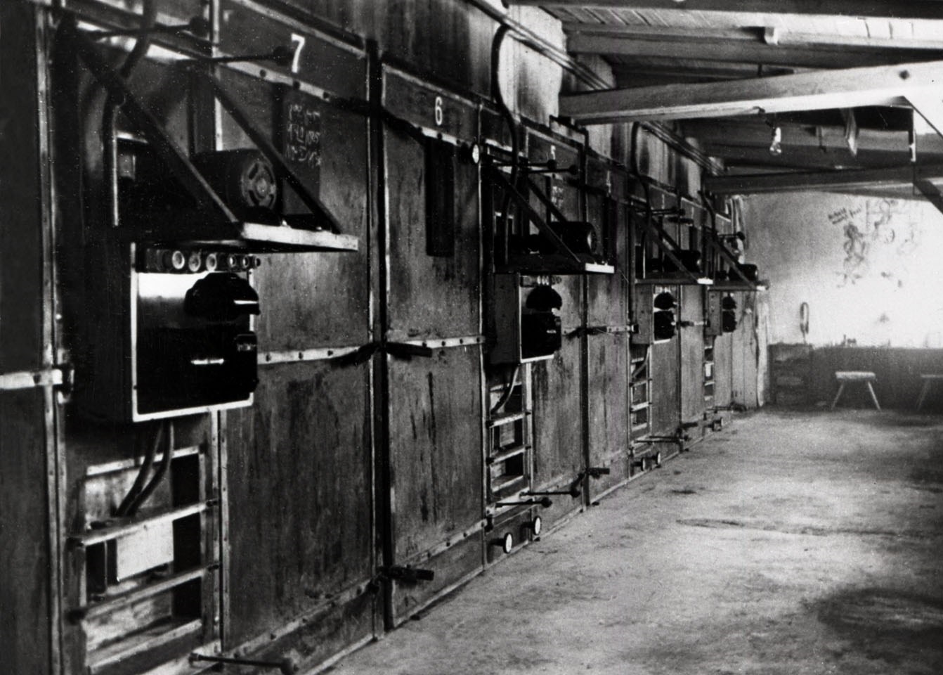 集中营毒气室图片