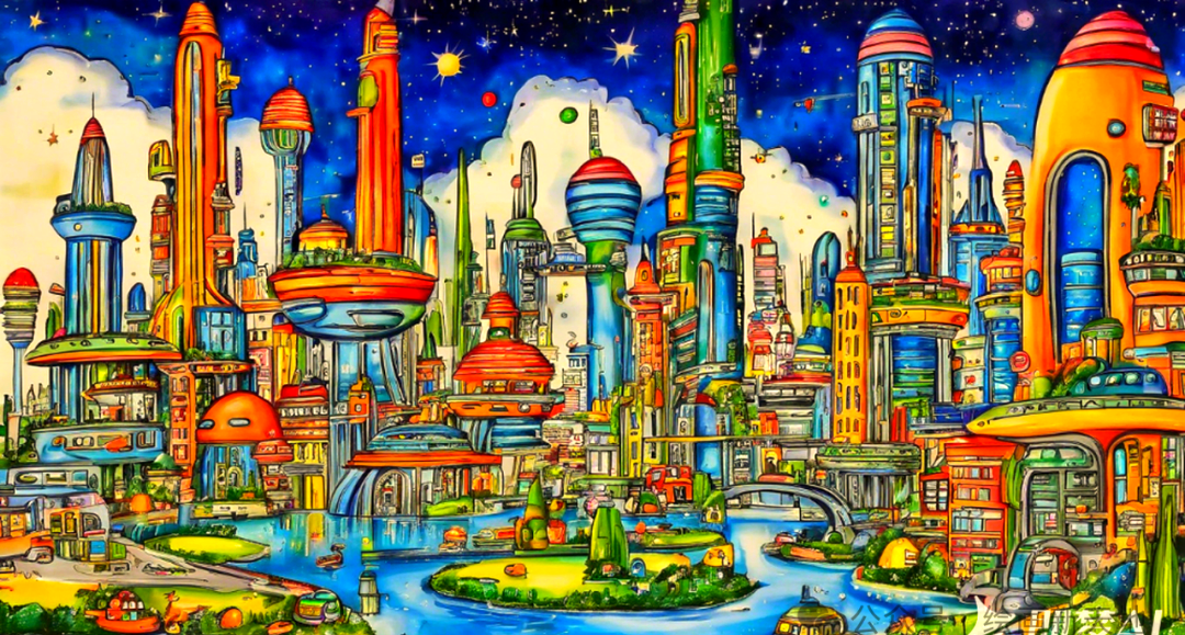 未来城市科幻画作品精选,展现智能科技与都市建筑之美