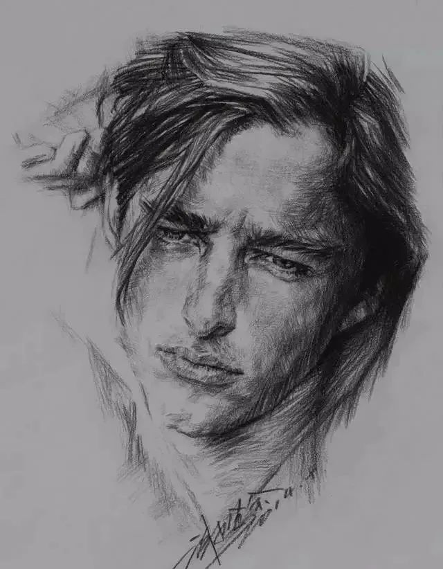 广州美院教授谢楚余素描作品,淳朴而扎实!