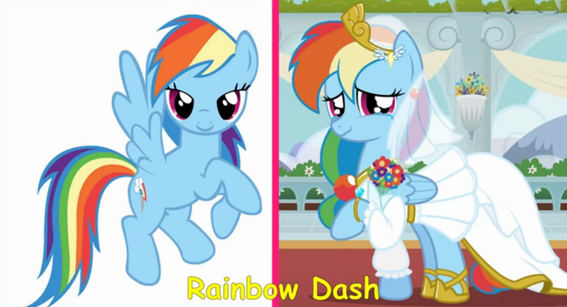 小马宝莉中的母马穿上华丽的衣裙时,紫悦更有公主范,碧琪显胖了