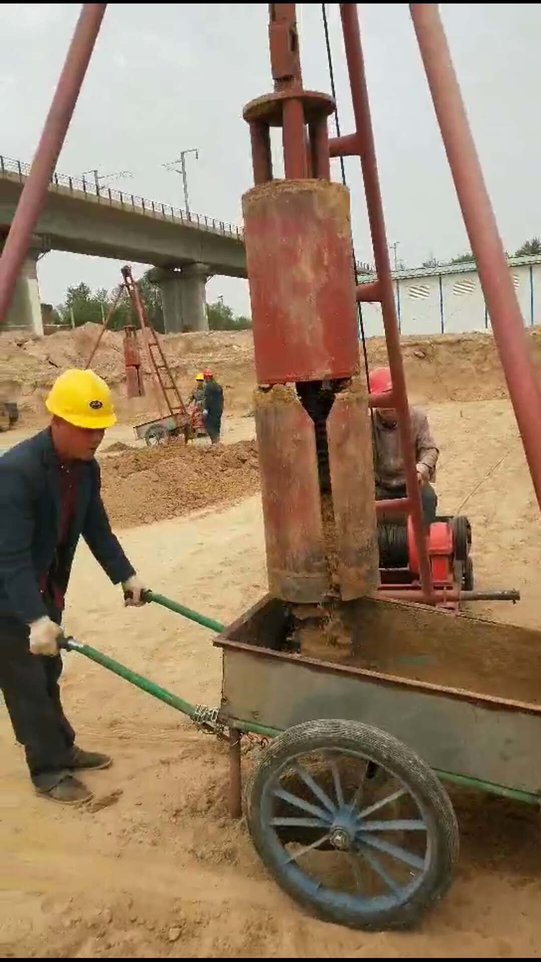公路路基桥梁桩成孔用洛阳铲打桩机柴油机动力首选