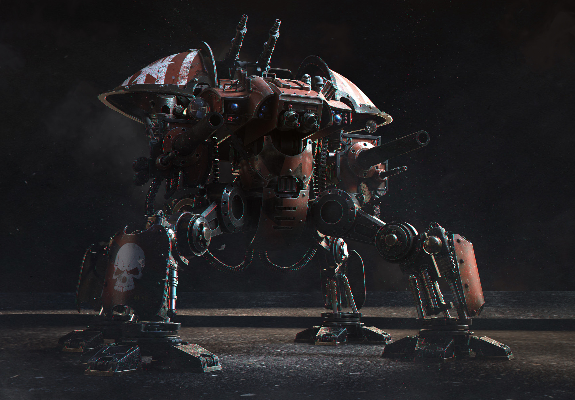 非常棒的一组机甲机械插画作品欣赏!充满未来感设计的大作!