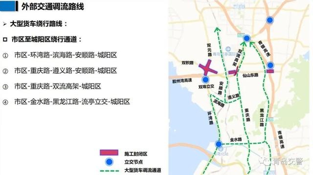 青岛新机场高速连接线(双流高架)工程施工及道路调流