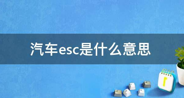 汽车esc是什么意思