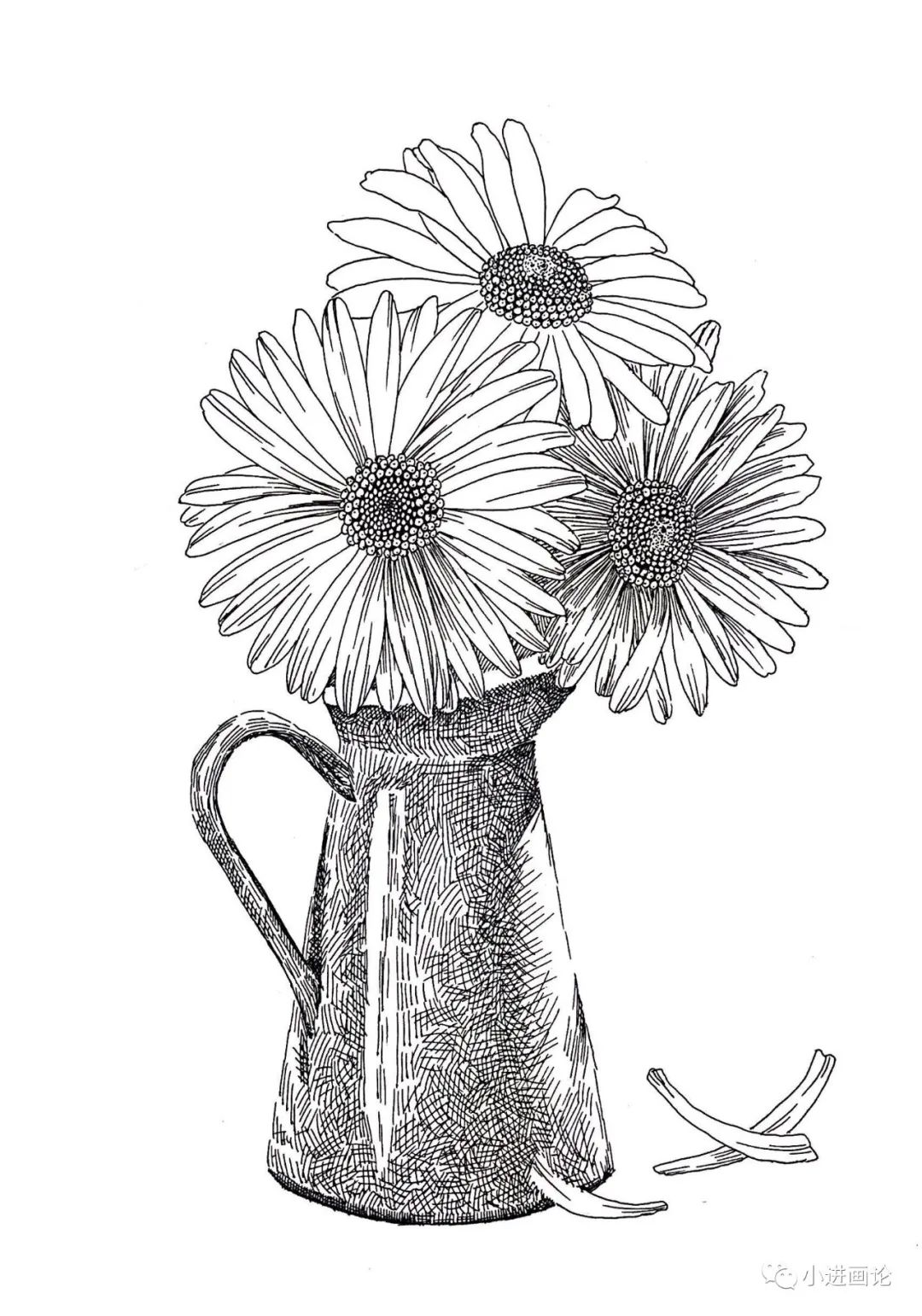 线描钢笔画教程|龙吐珠与蝴蝶