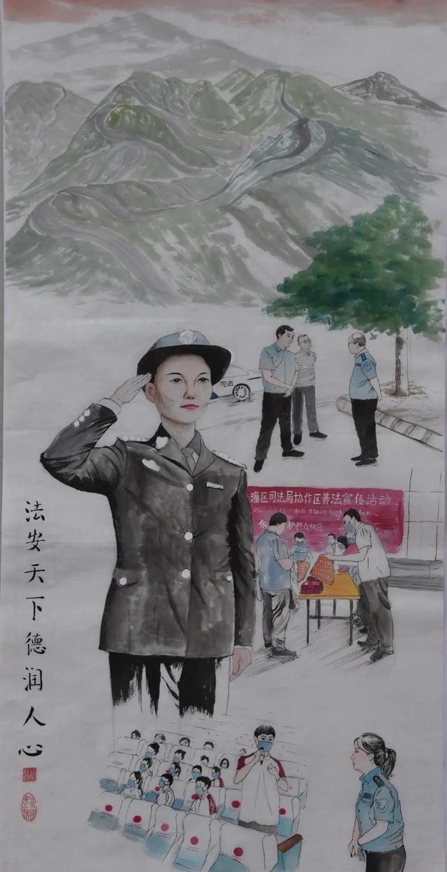丹青绘神韵!西安临潼区"宪法四十年·法治兴临潼"绘画获奖作品展播