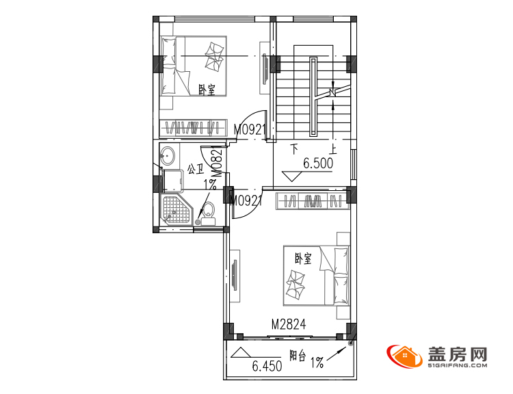 三面飘房屋设计图图片