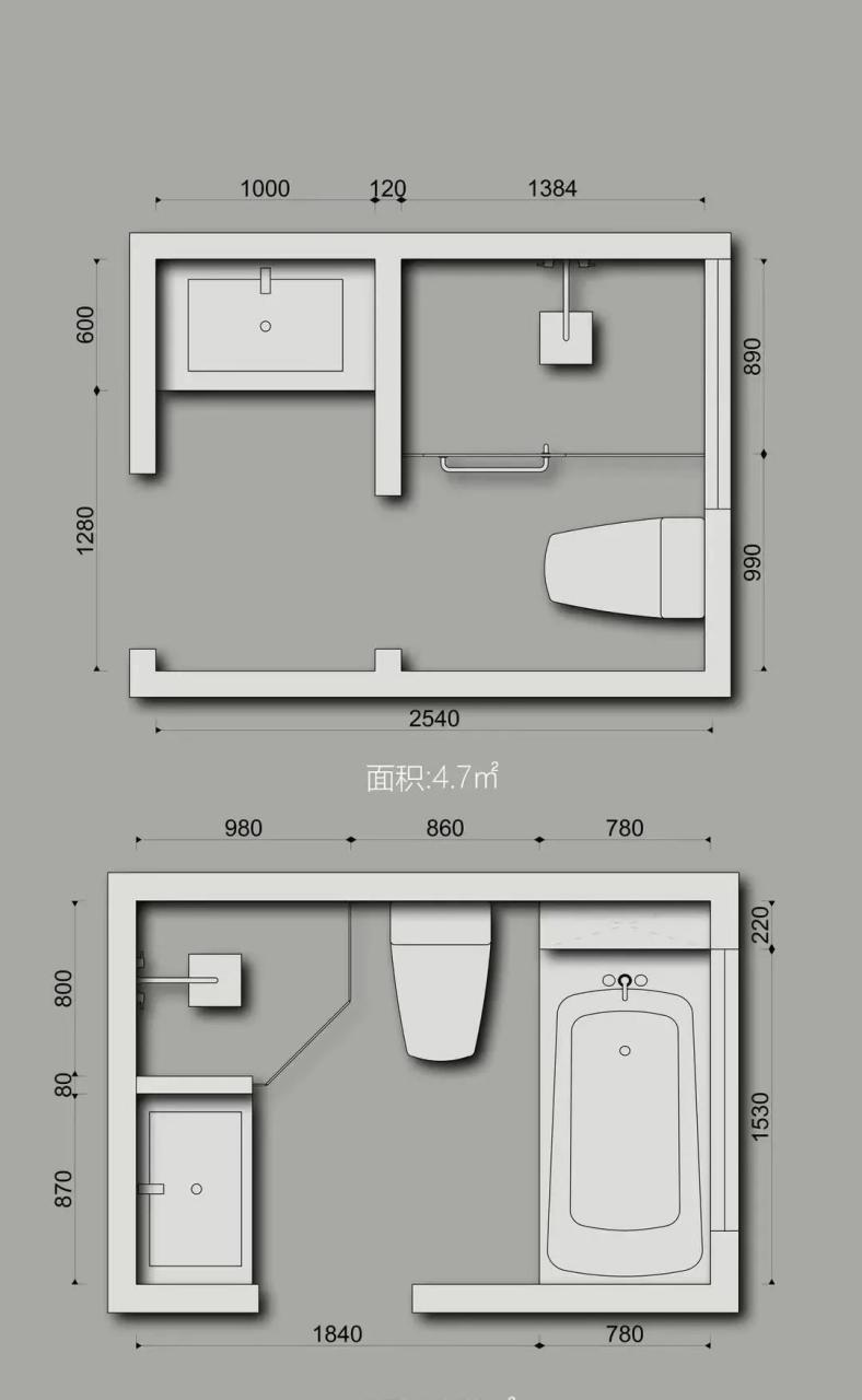 15个平方卫生间布局图图片