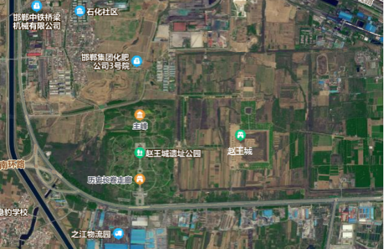 其位于河北省邯郸市西南方向的西大屯村南,南环路以北,赵王城遗址公园