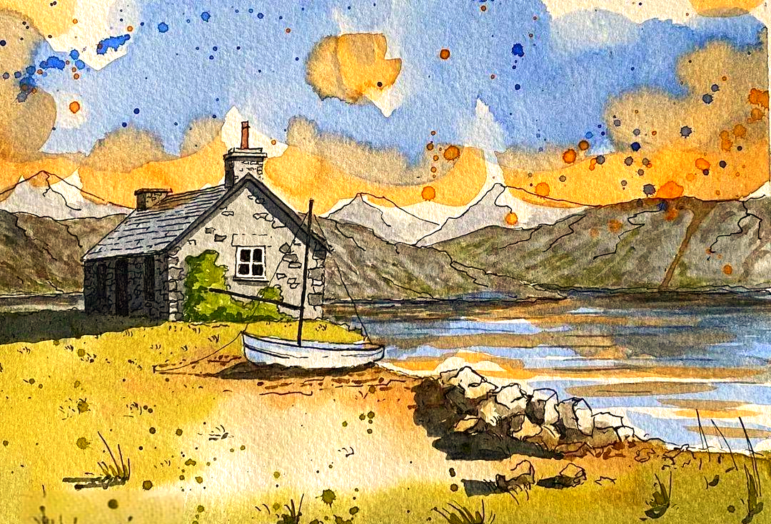 探索水彩风景:值得一试的钢笔淡彩技法!