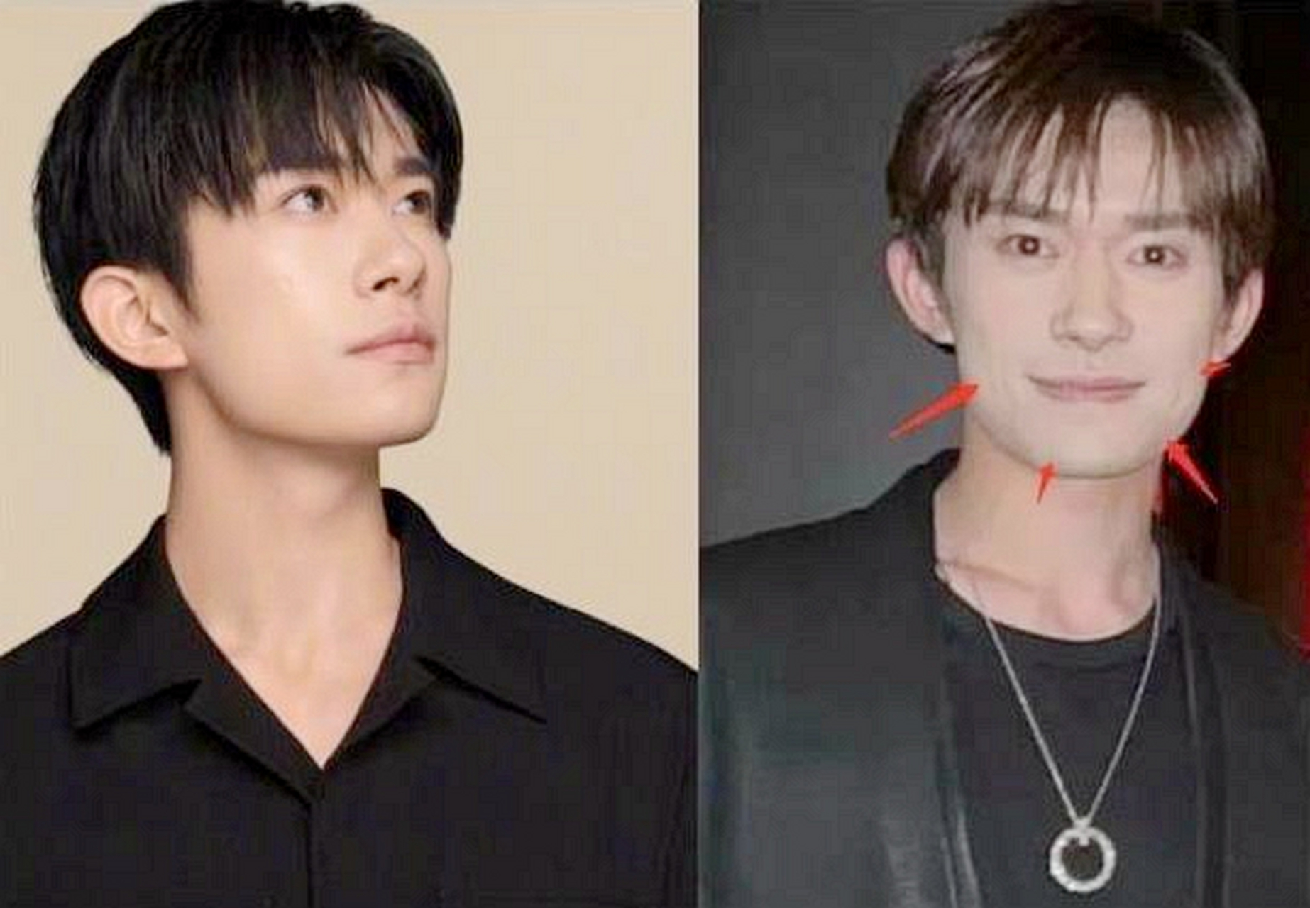 易烊千玺无修真人写真:宽鼻阔嘴留胡子,脖子上没有粉,被指是正常男人