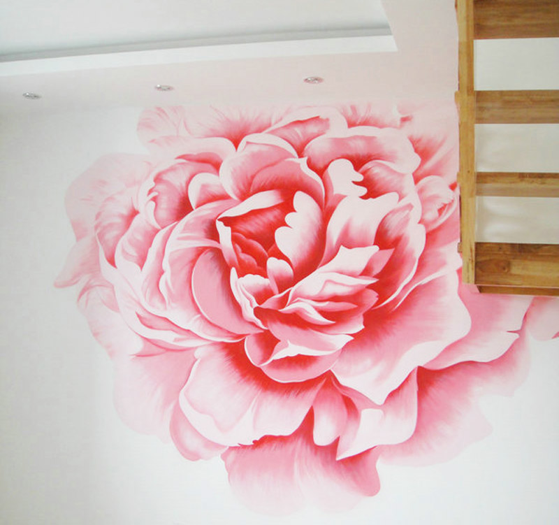 平果市沙发背景墙墙体彩绘手绘