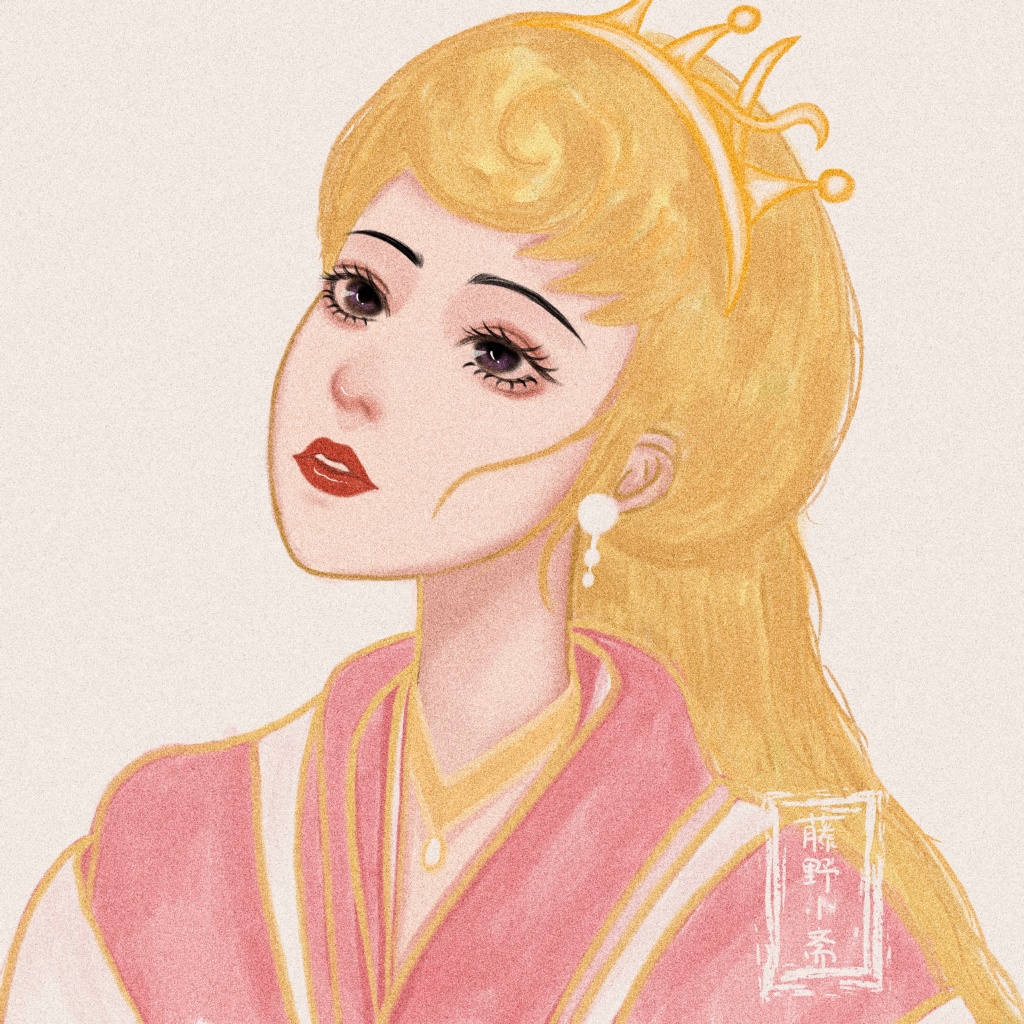 "国风古装"的迪士尼公主,贝儿的绝美天鹅颈,爱丽丝还能长这样