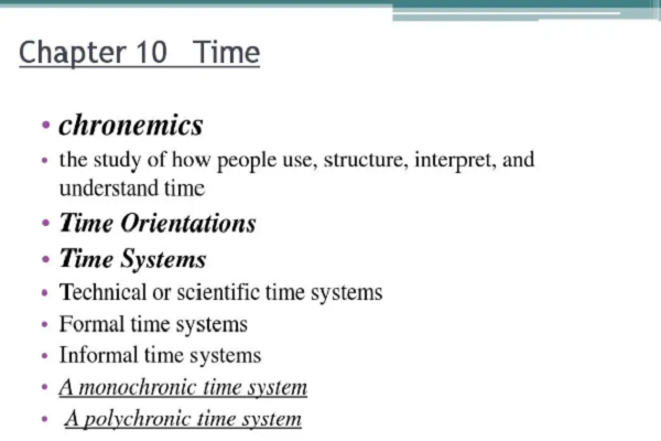 monochronic和polychronic的意思