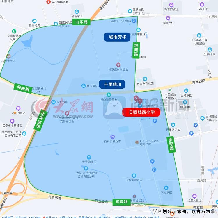 2020丹东市学区划分图图片