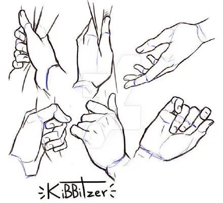 「素材库」动漫人物手部画法素材(第三十五期)