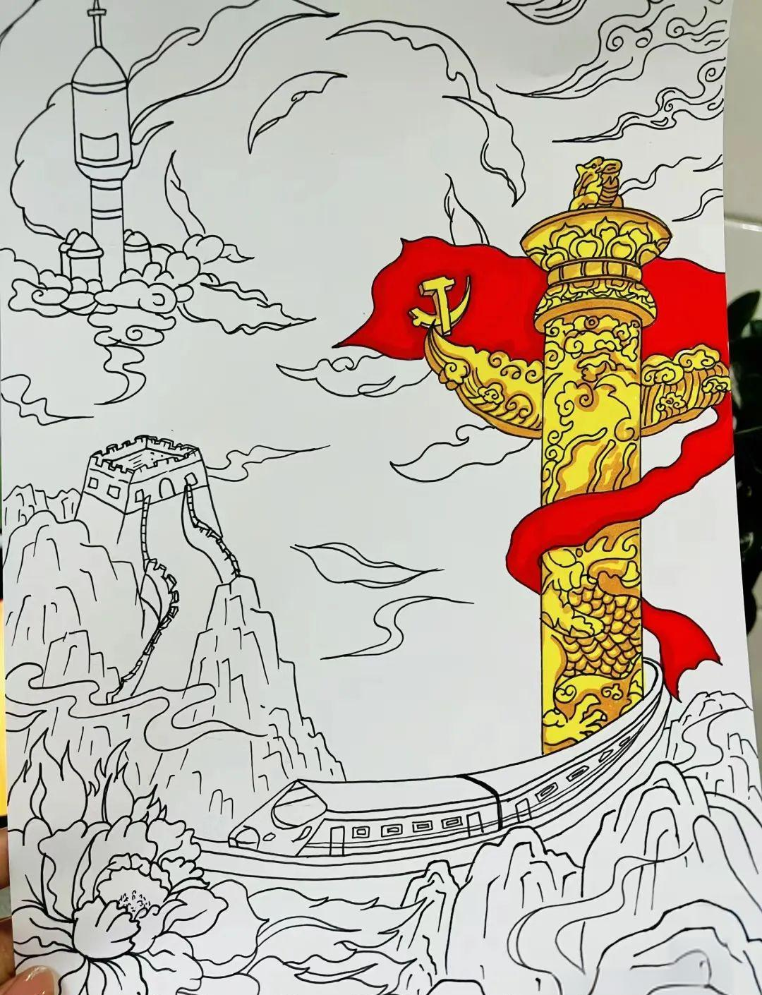 七一建党103周年主题绘画素材建议,感受生于华夏的荣幸!