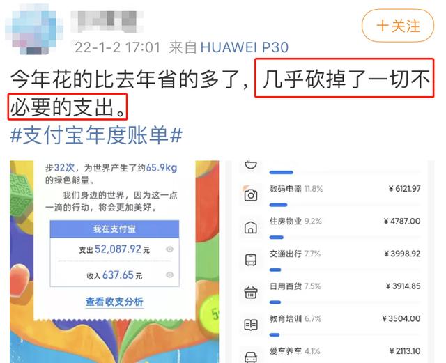 支付寶和微信的年度賬單都來了,看看你2021年都花了多少錢