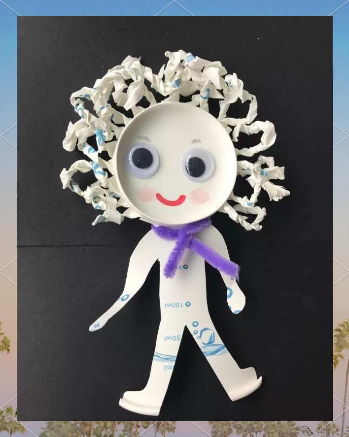 一次性纸杯手工:用废物造出可爱娃娃