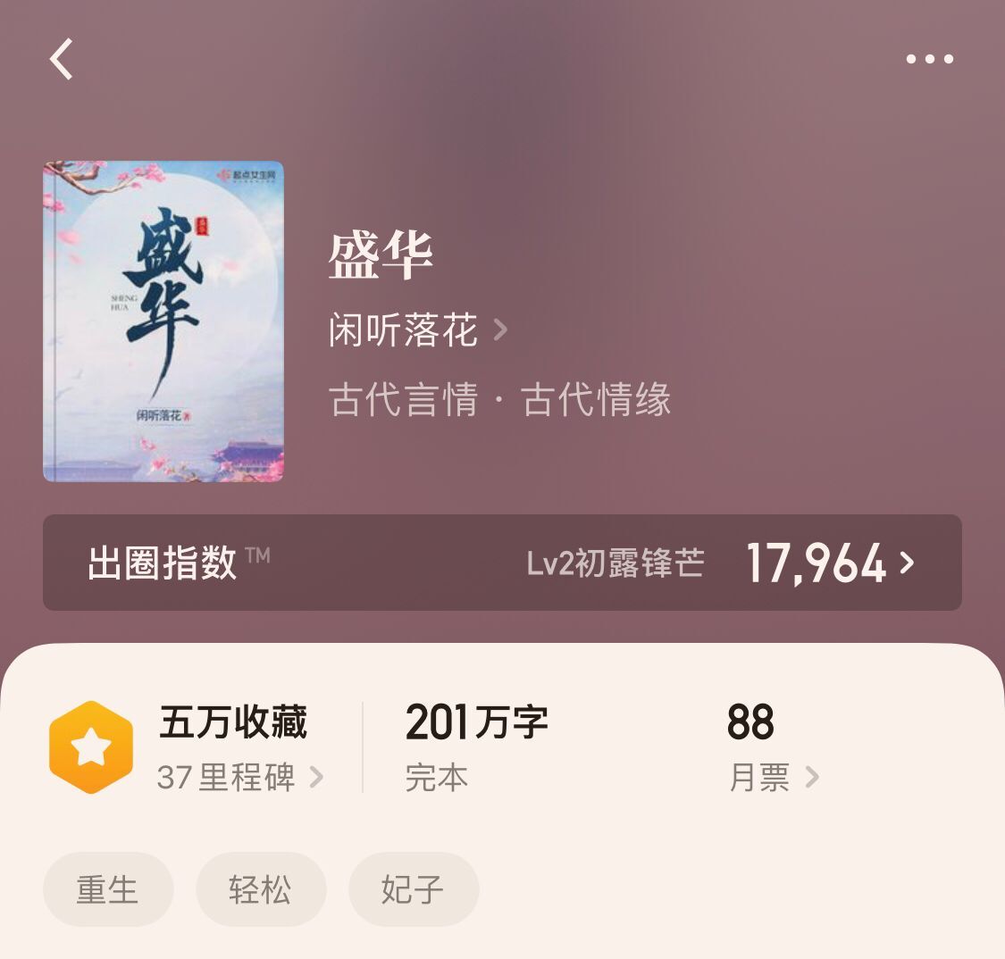 四本越看越喜欢的高口碑小说《君九龄《盛华《逢春》别错过