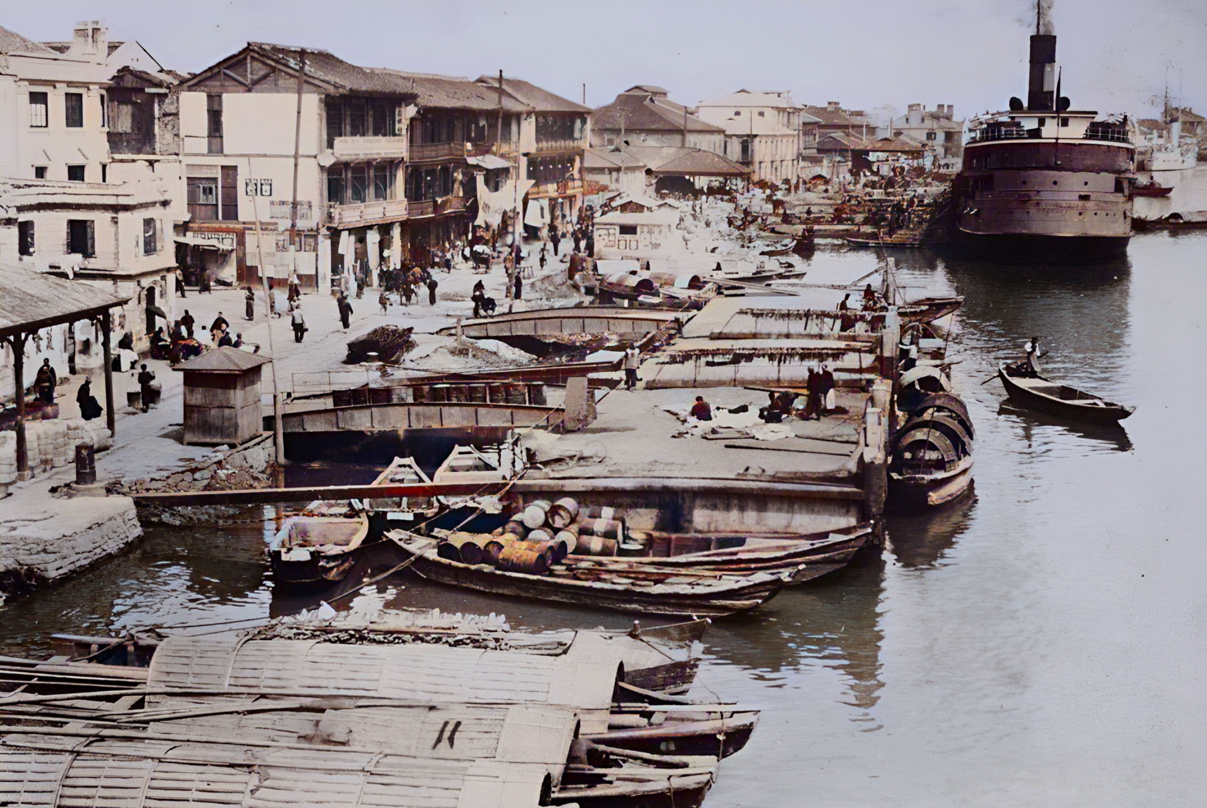老照片:90年前的浙江宁波,江南水乡古韵十足