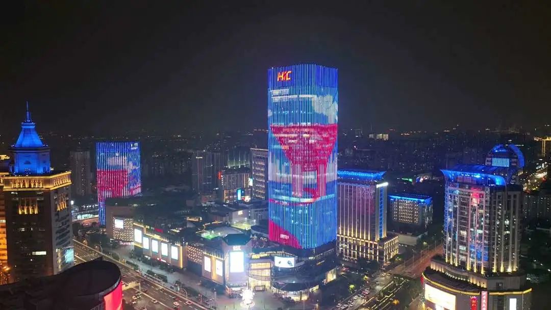 上海五角场夜景图片