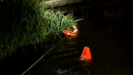 千钧一发之际,辅警黄文琪抓着救生圈一头扎进河中