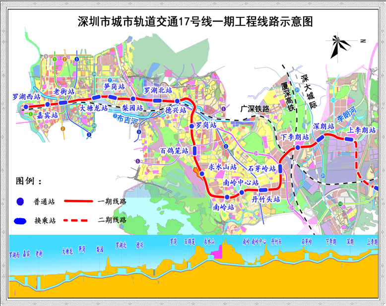 深圳17号地铁线线路图图片