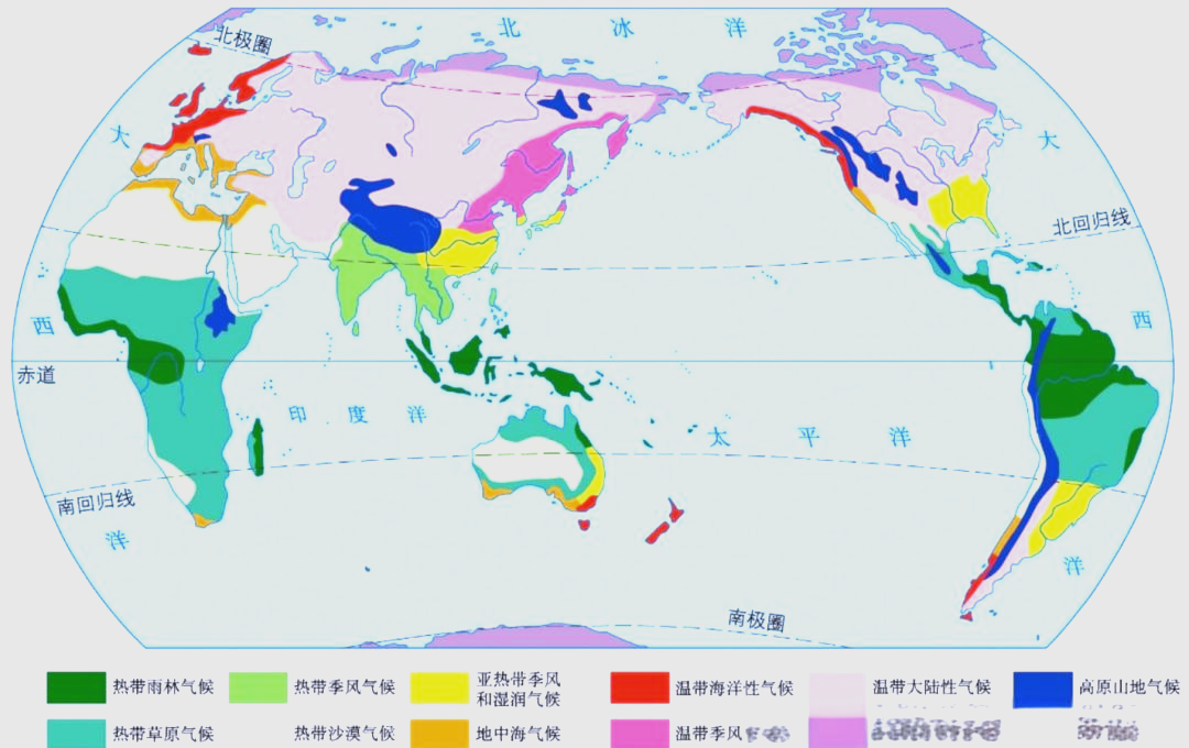 亚洲没有的气候类型为
