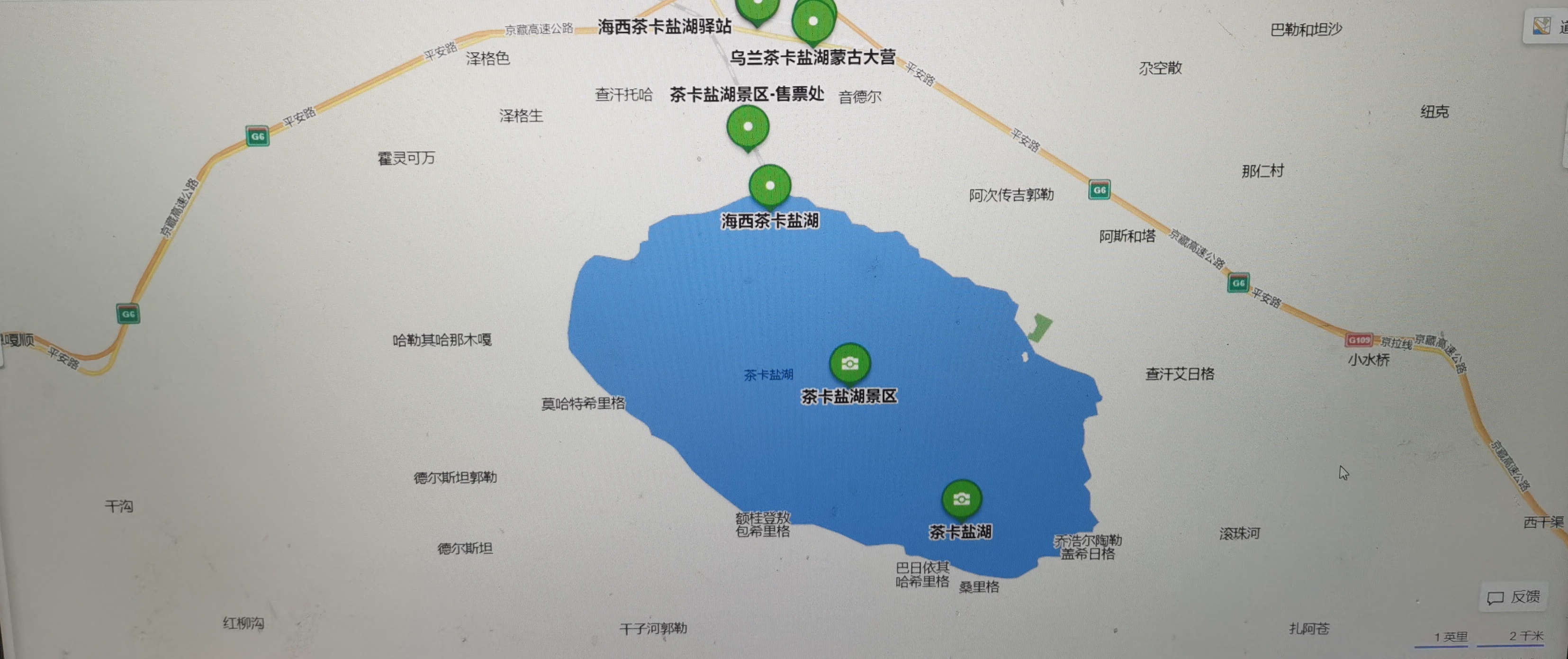 茶卡盐湖地图全图图片