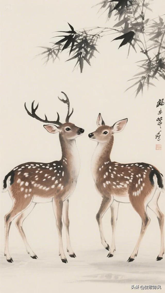 国画之美一一一梅花鹿
