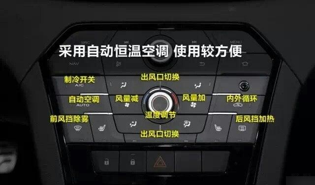 观致5空调温度怎么调节?